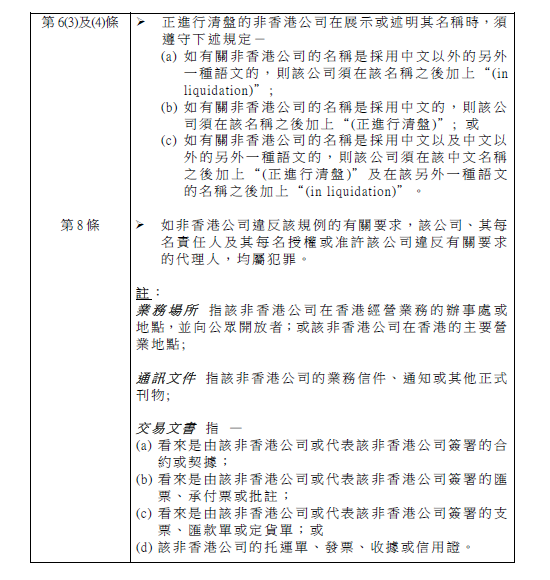 非香港公司（披露公司名称、成立为法团所在地方及成员的有限法律责任
